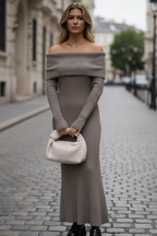 Robe longue en maille à enfiler Danika