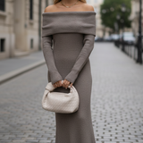 Robe longue en maille à enfiler Danika