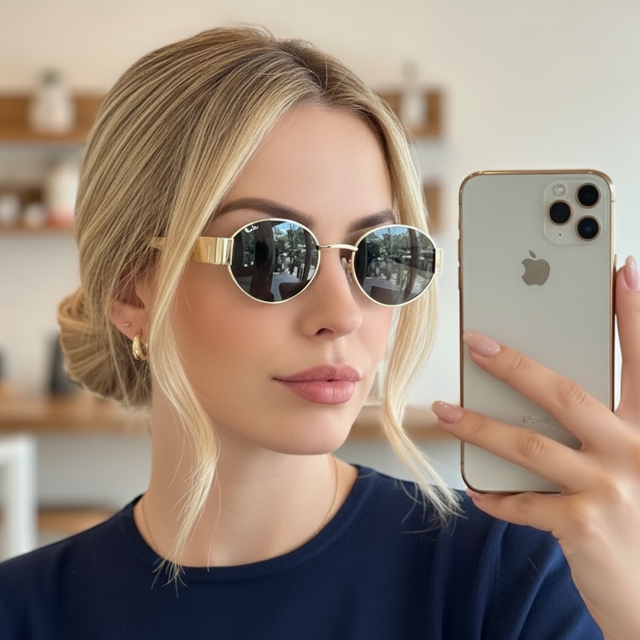 Lunettes Ovale Reflet de Lune