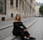 Robe longue en maille à enfiler Danika