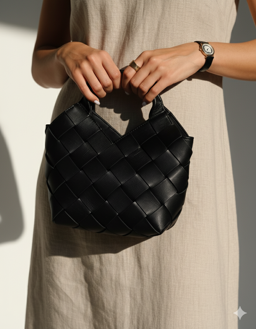 Sac chic en cuir nappa noir