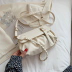 Sac féminin, style printanier, simple, décontracté, porté en bandoulière ou à l’épaule.